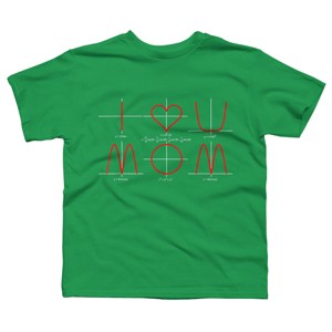 Boy's Design By Humans I Love You Mom Math Equations By WatercolorFun T-Shirt - 1 of 2