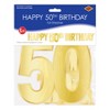Beistle Foil Happy  50th  Birthday Streamer, 7.75" x 5', (2/Pkg) Multicolored - 3 of 4
