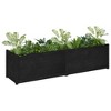 vidaXL Rectangular Garden Planter - Durable Solid Pinewood Construction, Outdoor Flower Box, Black, 78.7"x19.7"x19.7" - 4 of 4