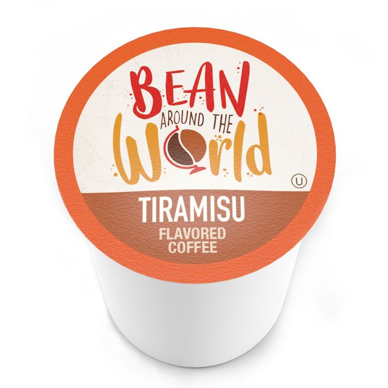 Bean Around The World Tiramisu Flavored Coffee Pods,Keurig 2.0 compatible, 40 CT, 1 of 6