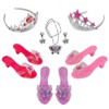 Topteng Princess Dress Up Heels, Jewelry and Tiaras, Toys for Little Girls Kids - 2 of 4