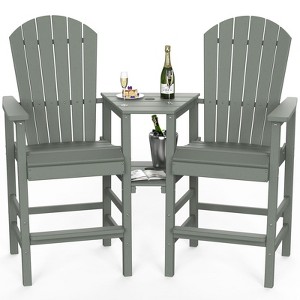 Karl Home | 2-Piece Outdoor Adirondack Bar Chairs with Removable Trays - 1 of 4
