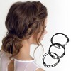Unique Bargains Elegant Bracelet Scrunchies Hair Elastic Band 3 Pcs - 2 of 4