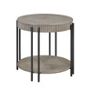 Wooden Contemporary 3-Piece Coffee and End Table Set with Round Tables and Storage Shelf for Living Room - 3 of 4