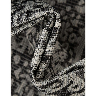 Charcoal Gray 7' x 10' Synthetic Rectangular Outdoor Rug