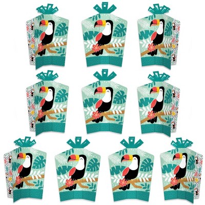 Big Dot of Happiness Calling All Toucans - Table Decorations - Tropical Bird Baby Shower or Birthday Party Fold and Flare Centerpieces - 10 Count