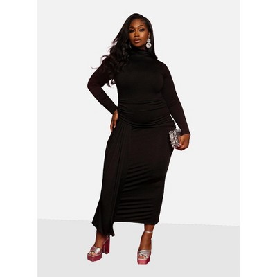 Rebdolls Women's Angel Ruched Detail Slip Maxi Dress