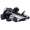 McLaren Speedtail Supernova Silver Metallic with Black Top and Suitcase Accessories 1/18 Model Car by Autoart - image 2 of 4