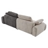 NicBex Couches for Living Room 86.6" Large Loveseat Sofa Upholstered Couch Soft Sponges Modern Designs Sofa with 4 Cozy Cushions, Beige with grey - 2 of 4