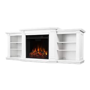 Real Flame Valmont TV/media Stand Fireplace White