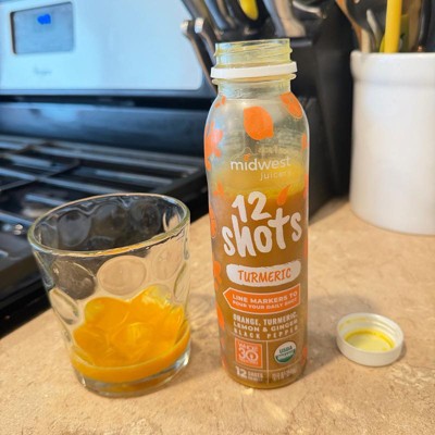 Midwest Juicery 12 Shots Organic Turmeric Wellness Shots - 12 fl