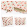Unique Bargains Women Portable Floral Makeup Bag Pink 1 Pc - 3 of 3