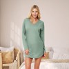 ADR Women's Nightshirt, Soft Ribbed Knit Waffle Sleep Shirt, Oversized Sweater Top Pajama - 2 of 4