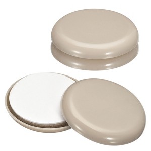 Unique Bargains Plastic Self-adhesive Smooth Round Carpeted Tile Vinyl Furniture Sliding Pad - 1 of 4