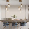 LNC Cleistocactus 3-Lights 11.6" Luxury and Glam Cluster Integrated LED  Crystal Chandelier, Gold - 4 of 4