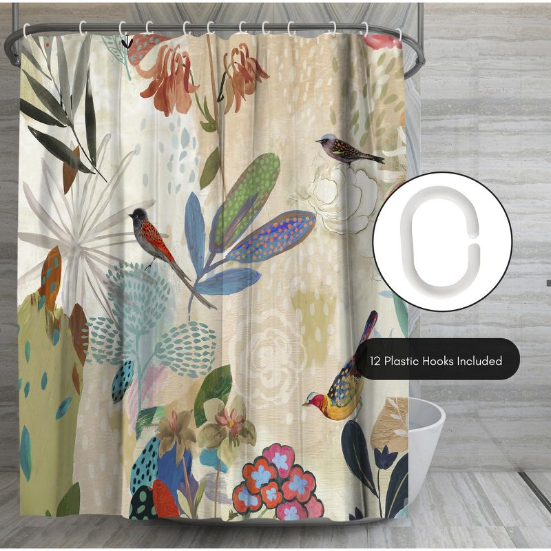 Americanflat 71" x 74" Shower Curtain, Where The Passion Flower Grows I by PI Creative Art, 6 of 9