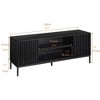 TV Stand for 65 Inch TV, Entertainment Center with Sliding Doors, Modern Console Table - 3 of 4