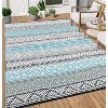 Camping Rug for Balcony Washable Easy-Clean Non-Slip Carpet Modern Boho Plastic Carpet Stain-Resistant RV Area Rug for Patio Picnic Beach - 2 of 4