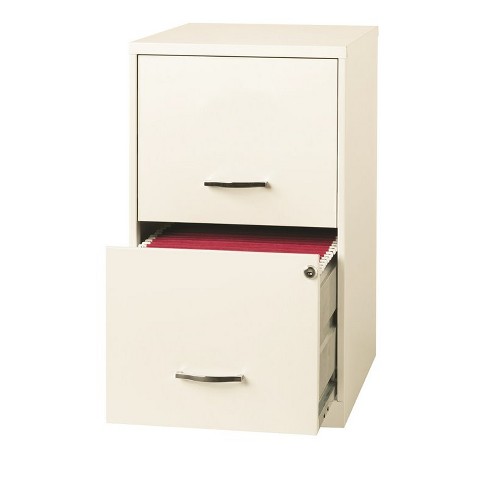 18 Deep 2 Drawer File Cabinet In Pearl White Hirsh Industries