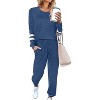 Ekouaer Sweatsuits Womens Loungewear Set Tracksuit Long Sleeve Pajamas Set with Pockets 2 Piece Outfits Lounge Sets - 3 of 4