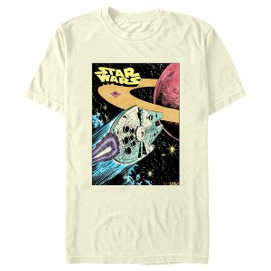 Men's Star Wars: A New Hope Millennium Falcon Comic Book Poster T-Shirt - 1 of 4