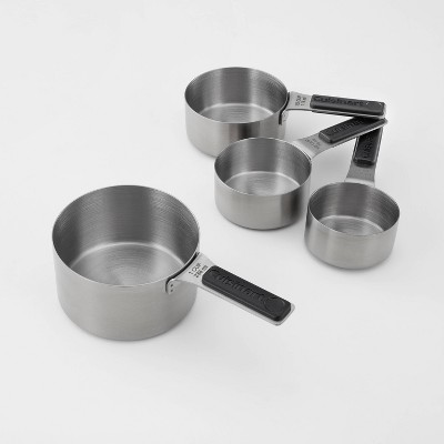 Set Of 3 Cuisinart Stainless Steel Measuring Cups (1/2 Cup Missing)