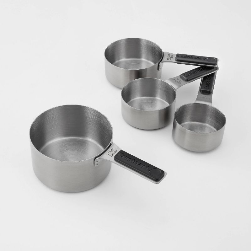 Cuisinart 4pc Stainless Steel Magnetic Measuring Cup Set Black/Silver, 1 of 7