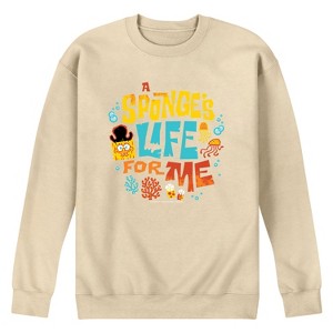 Men's - Spongebob Squarepants - Spongebob: The Search For Squarepants Sponges Life For Me Graphic Fleece Sweatshirt - 1 of 4