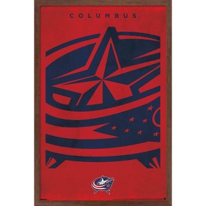 Trends International NHL Columbus Blue Jackets - Logo 25 Framed Wall Poster Prints - 1 of 4