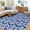 Area Rugs for Living Room,Modern Non-Slip Geometric for Hallway,Ultra-Thin Low Pile Large Carpet,Stain-Resistant Non-Slip Indoor Floor Mat for Bedroom - 4 of 4