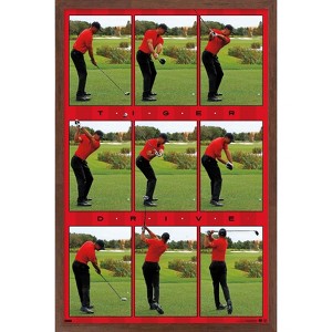 Trends International Tiger Woods - Drive Framed Wall Poster Prints - 1 of 4
