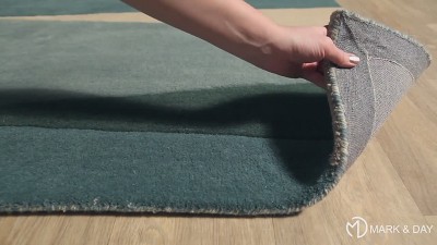 Mulhouse 5' x 8' Dark Brown and Light Beige Wool Tufted Area Rug