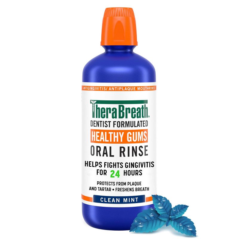 TheraBreath Healthy Mouthwash Rinse Mint - 16 fl oz, 1 of 15