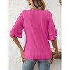 Coolmee Women's V Neck Tops Dressy  Ruffle Sleeve T Shirts Trendy Blouses - 2 of 4