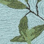 birds on branches aqua