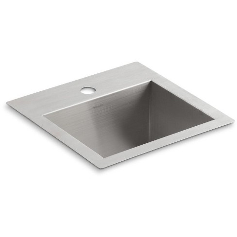 Kohler K 3840 1 Vault 15 Drop In Or Undermount Single Basin Stainless Steel Bar Sink