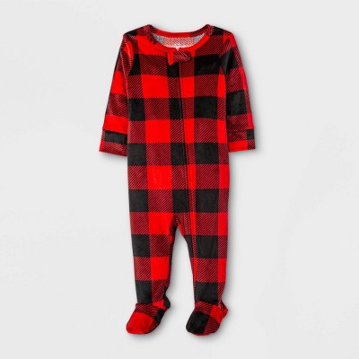 Baby Boys' Buffalo Plaid Sleep N' Play - Cat & Jack™ Red Newborn