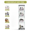 Kumasinova 4-Tier Glass Display Cabinet,Tempered Glass Showcase on Wheels with Acrylic Shelves & Lock,Storage Rack for Living Room,Bedroom - 4 of 4