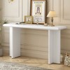 NicBex Modern L-Shaped Console Table,Entryway Table with Solid Wood Veneer,Sofa Table for Living Room,Hallway,Entryway - 2 of 4