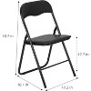 Folding Chairs, Outdoor & Indoor Event Portable Metal Folding Chairs with Cushion, Non-Slip Feet Pads Stackable Chairs - 3 of 4