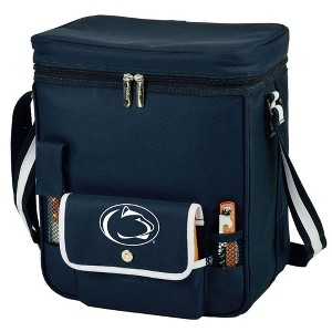 NCAA Penn State Nittany Lions Soft Sided Cooler with Two Person Wine & Cheese Picnic Set - 1 of 4