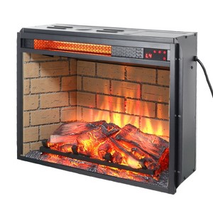 NicBex Electric Fireplace Insert Heater Stove Fireplace with Remote Control High Quality Touch Button 1500W Heater,Black - 1 of 4