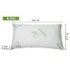 Angel Sar 2-Pack Bamboo Shredded Memory Foam Pillows, Queen Size Hypoallergenic Bed Pillow with Washable Cover for Neck Pain Relief - 4 of 4