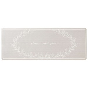 MARTHA STEWART Bloomfield Home Sweet Home Leaf Frame Kitchen Mat - 1 of 4