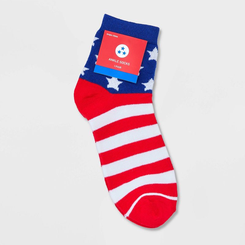 Women&#39;s American Flag Ankle Socks - Red/White/Blue 4-10, 2 of 4