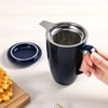 Tea Cup with Infuser and Lid, 16 Oz Ceramic Tea Mug, Microwave and Dishwasher Safe Tea Infuser Cup, Porcelain Steeping Tea Cup Suitable - 3 of 4