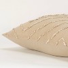 20'x20' Oversize Natural Modern Industrial Square Throw Pillow Beige - Rizzy Home: Cotton Canvas, Zipper Closure, Indoor Use - 4 of 4