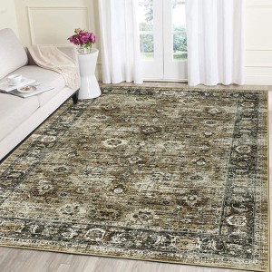 Area Rugs for Living Room Bedroom Vintage Distressed Rug Floral Print Accent Rug - 1 of 4