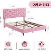 Twin Bed Frame with Upholstered Headboard, Platform Bed, Wood Slats Support, Noise Free, No Box Spring Needed, Gray, Easy Assembly - 2 of 4
