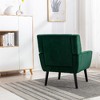 Lyngins Linen Blend Accent Chair, Upholstered Armchair with Curved Back, Modern Sofa Chair, Comfy Reading Chair for Living Room, Home Office - 4 of 4